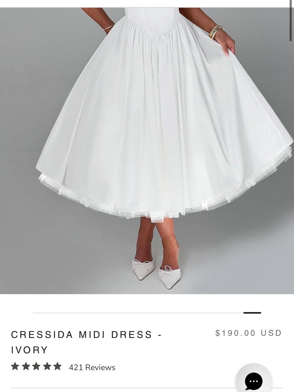 Classic White Halter Tea-Length Wedding Dress - Picture 3 of 11